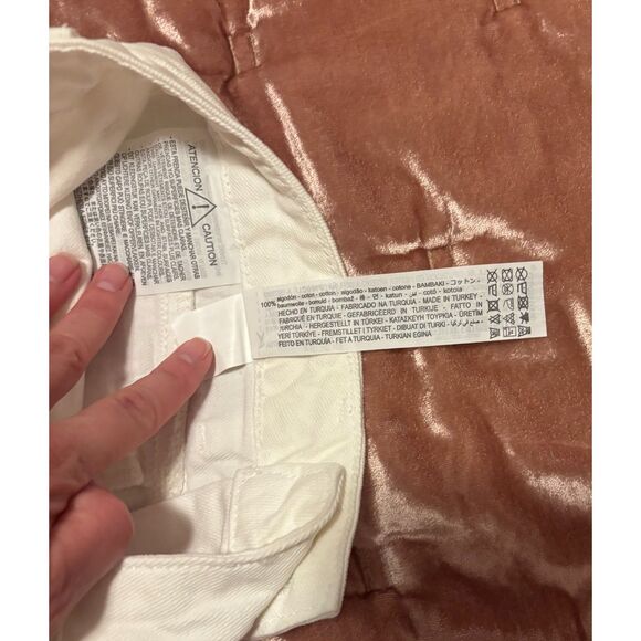 NWT Zara High Rise Straight Decorative Seam Front Jeans, White, Sz. 6 - Picture 10 of 10